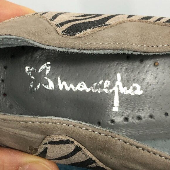 Maciejka Beige Zebra Print Block Heel Round Toe Shoes size 6 (EU 36) - Picture 9 of 16